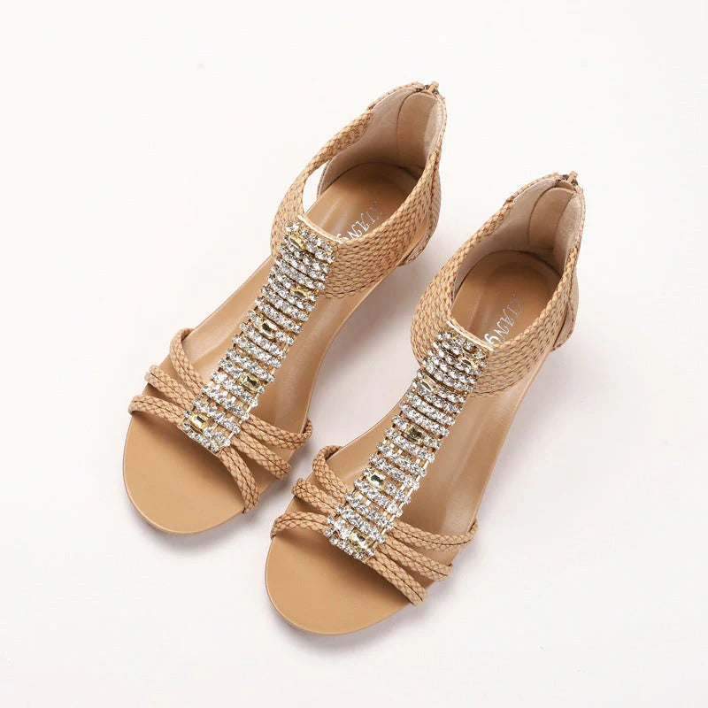 Sandales À Talon Haut Avec Décoration Strass Et Brides Pour Femmes | Idéal Pour Les Occasions Estivales