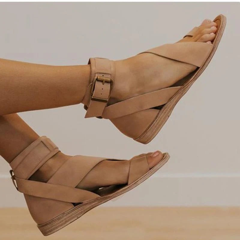 Sandales Compensées Avec Semelle Amortissante Pour Femmes | Idéal Pour L'Été