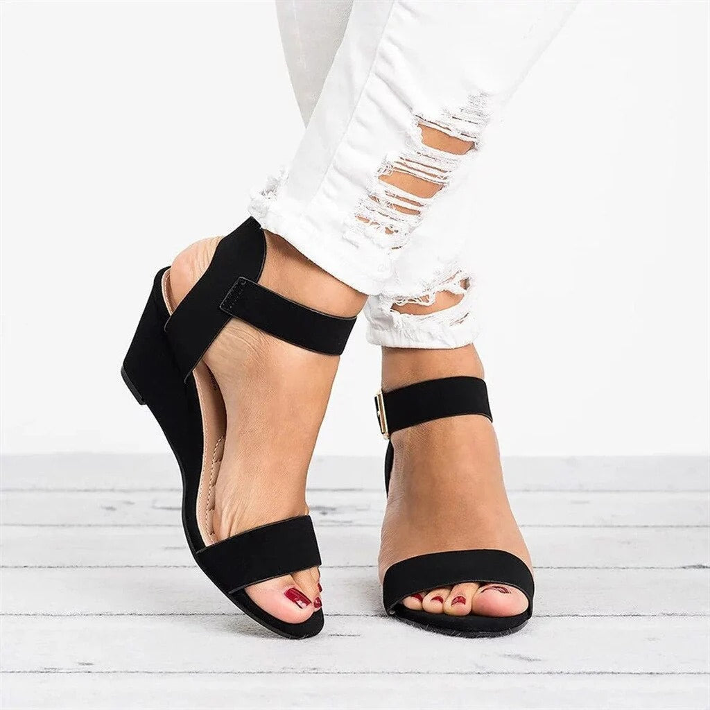 Sandales Compensées Avec Brides Réglables Et Talon Pour Femme | Idéal Pour L’été