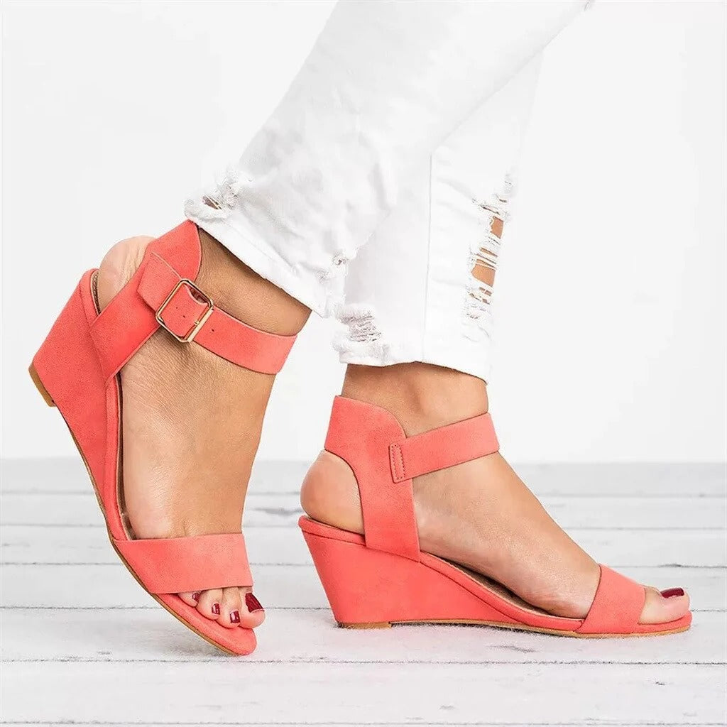 Sandales Compensées Avec Brides Réglables Et Talon Pour Femme | Idéal Pour L’été