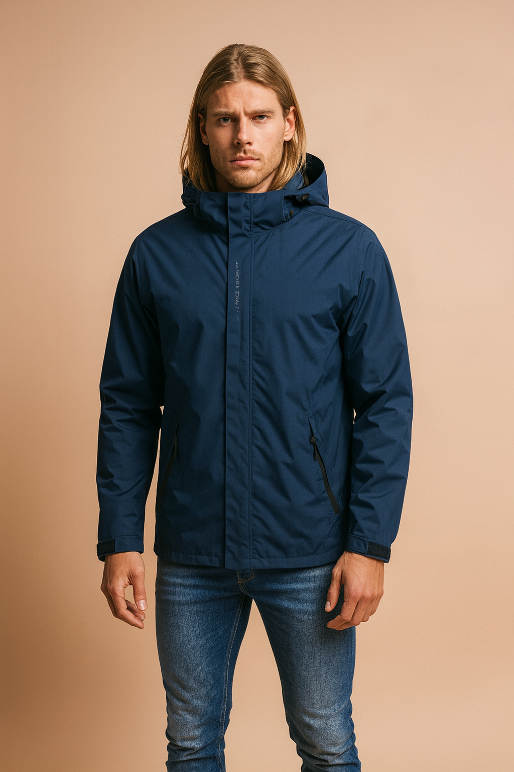 Veste d'extérieur avec capuche et manches ajustables