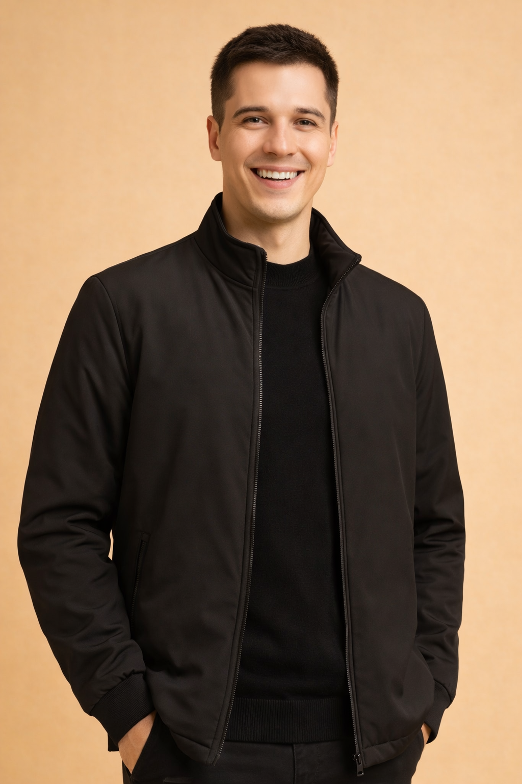 Veste Bomber Oversized pour Hommes avec Poche Intérieure Cachée