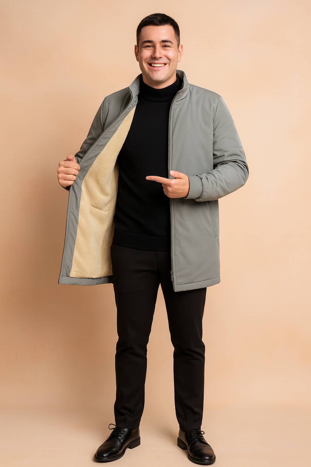 Veste Bomber Oversized pour Hommes avec Poche Intérieure Cachée