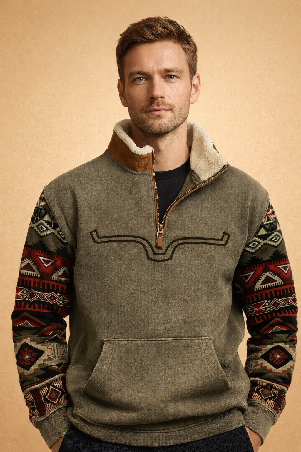 Gilet Homme avec Fermeture Éclair - Cardigan Tricoté Chaud Coupe Ample