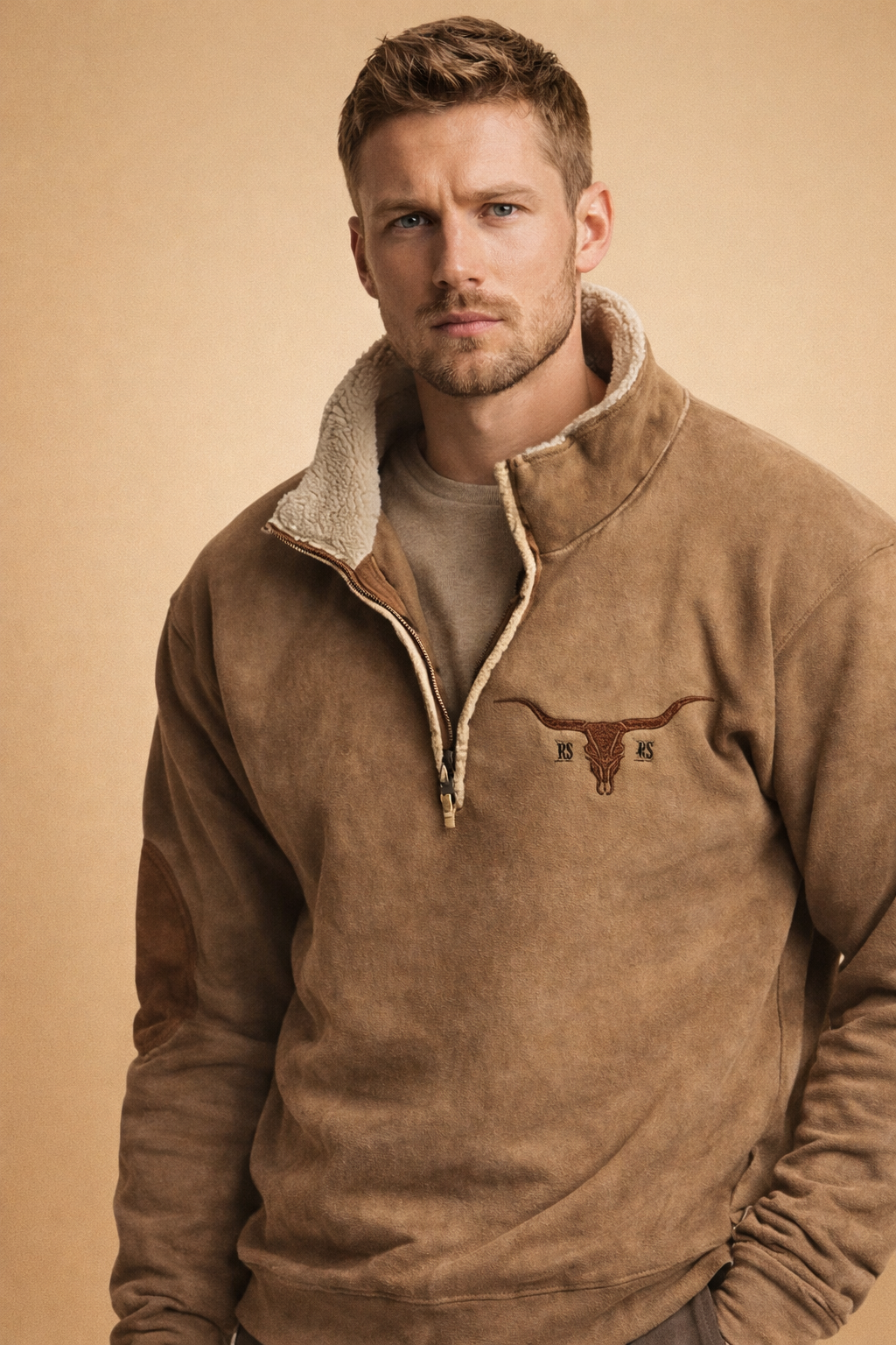 Gilet Homme avec Fermeture Éclair - Cardigan Tricoté Chaud Coupe Ample