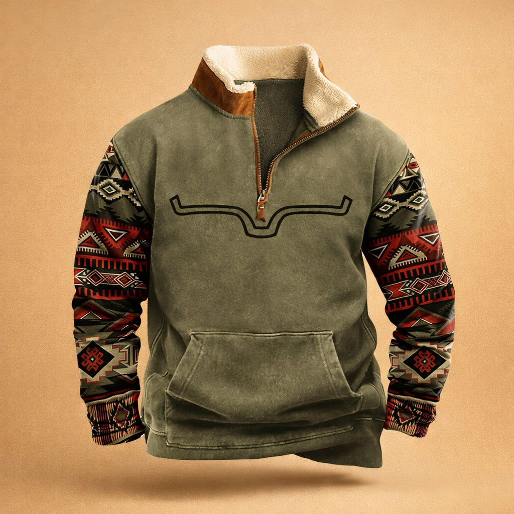 Gilet Homme avec Fermeture Éclair - Cardigan Tricoté Chaud Coupe Ample