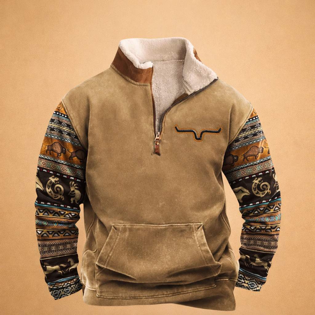 Gilet Homme avec Fermeture Éclair - Cardigan Tricoté Chaud Coupe Ample