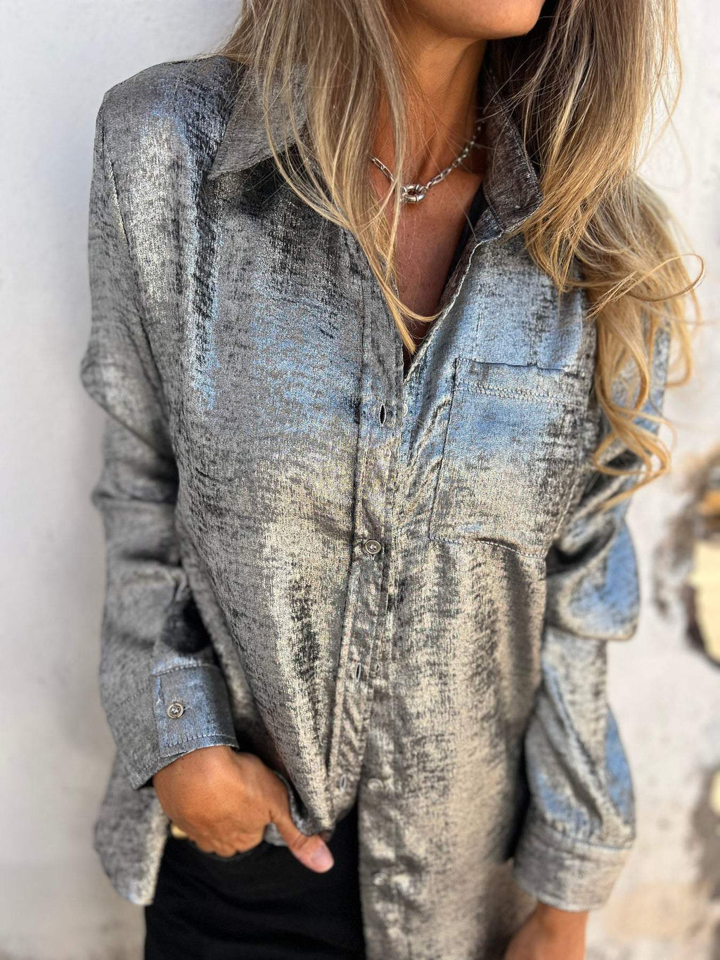 T-shirt à manches longues pour femmes avec poche