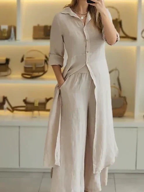 Robe Chemise Femme | Manches Longues Boutonnée