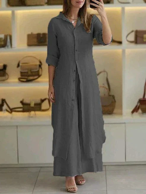 Robe Chemise Femme | Manches Longues Boutonnée