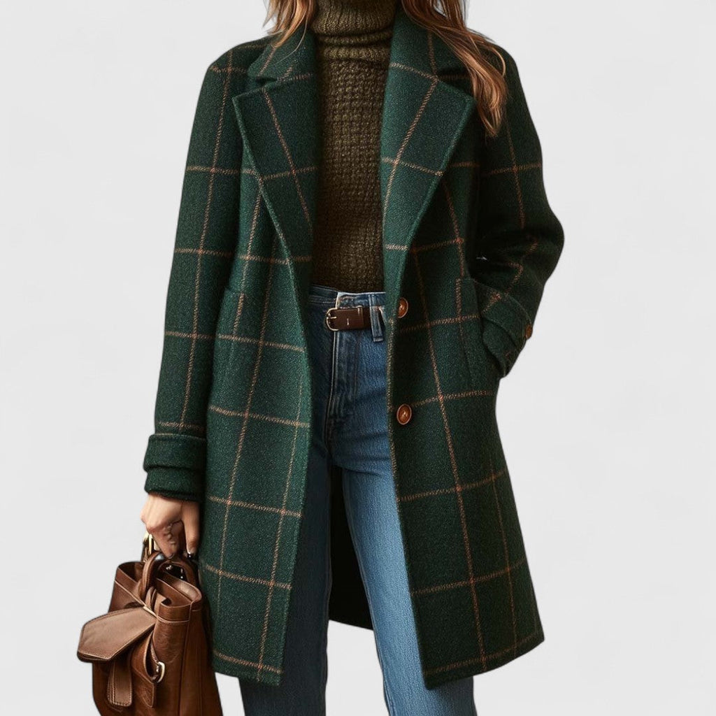 VESTE À CARREAUX TOMBEUR POUR FEMMES