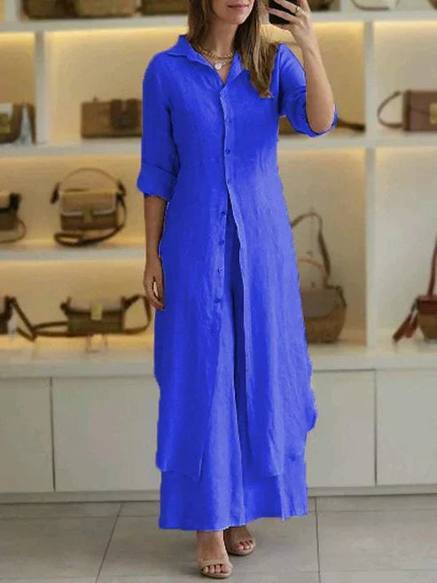 Robe Chemise Femme | Manches Longues Boutonnée