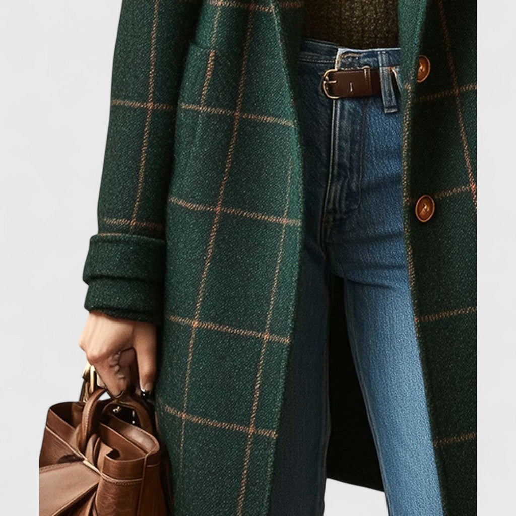 VESTE À CARREAUX TOMBEUR POUR FEMMES