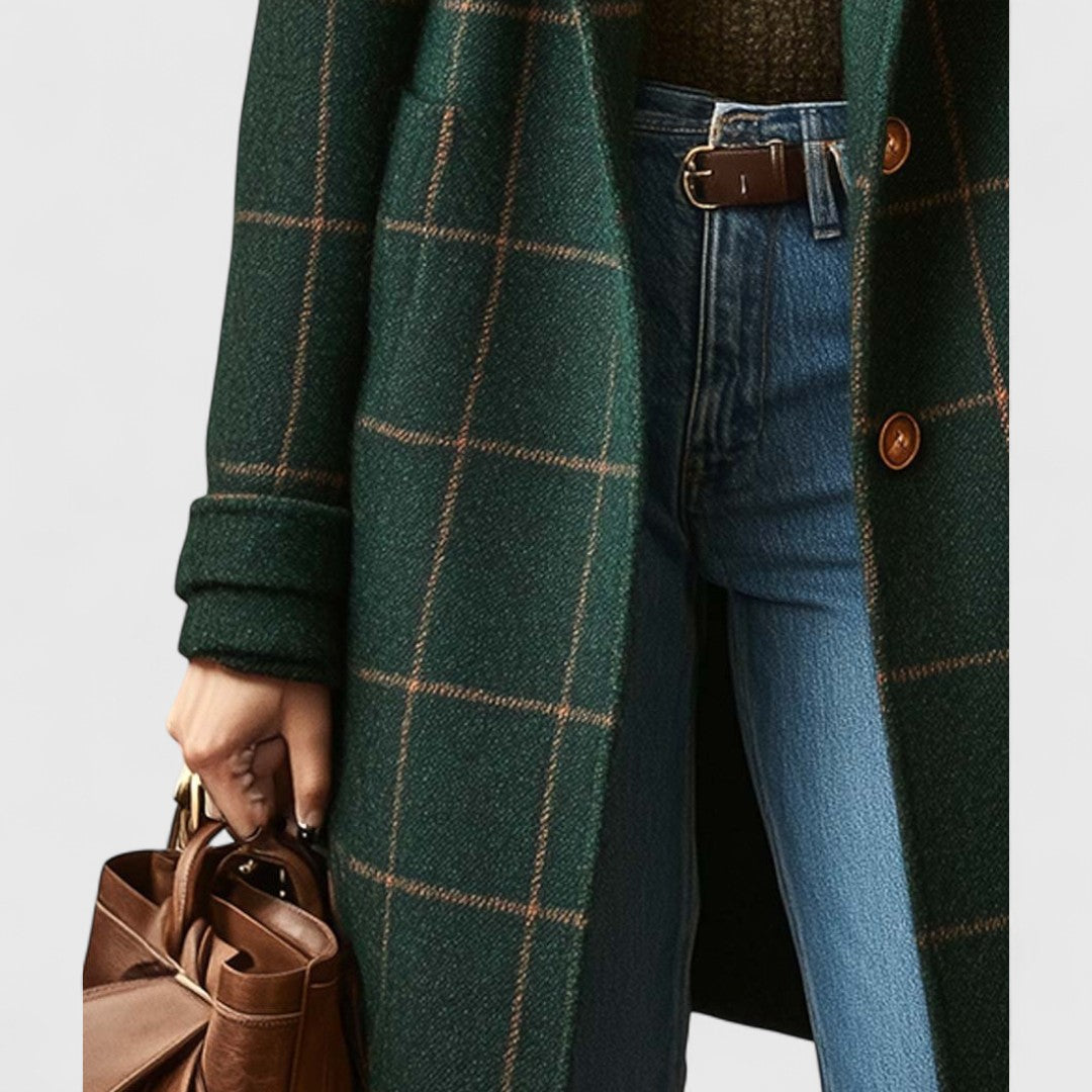 VESTE À CARREAUX TOMBEUR POUR FEMMES