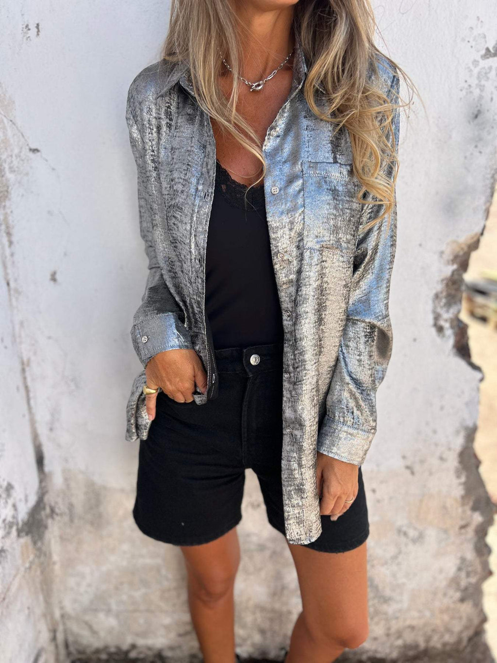 T-shirt à manches longues pour femmes avec poche