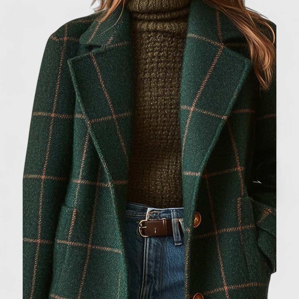 VESTE À CARREAUX TOMBEUR POUR FEMMES