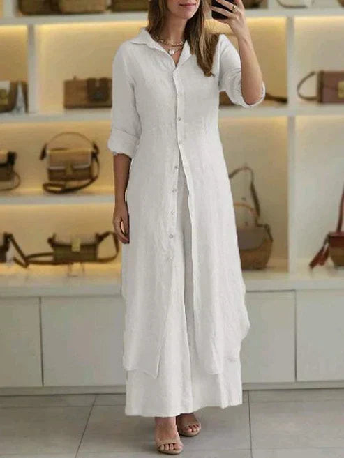 Robe Chemise Femme | Manches Longues Boutonnée