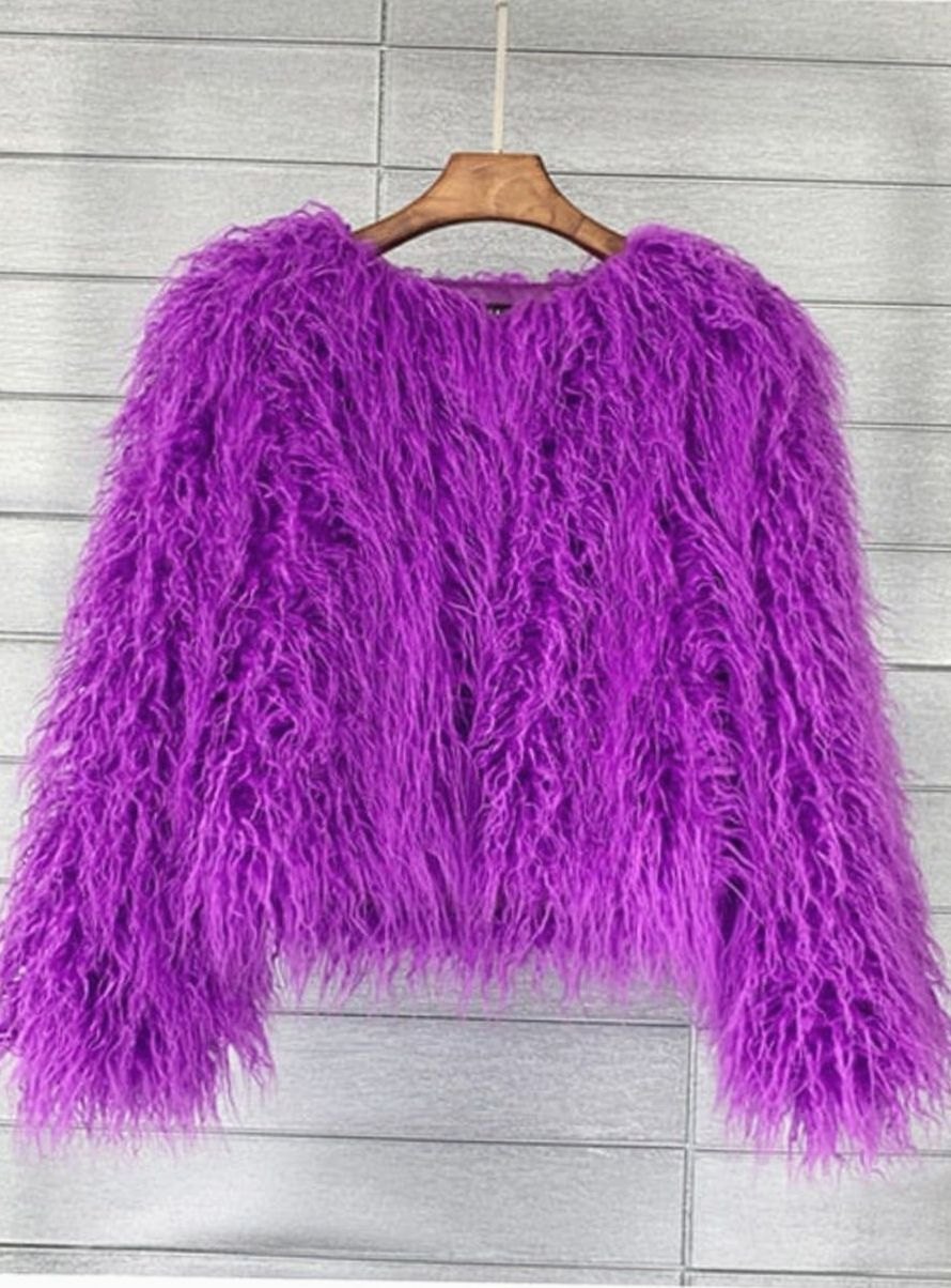 Mia | Manteau en fausse fourrure pour femmes Veste courte pelucheuse Manteau d'hiver