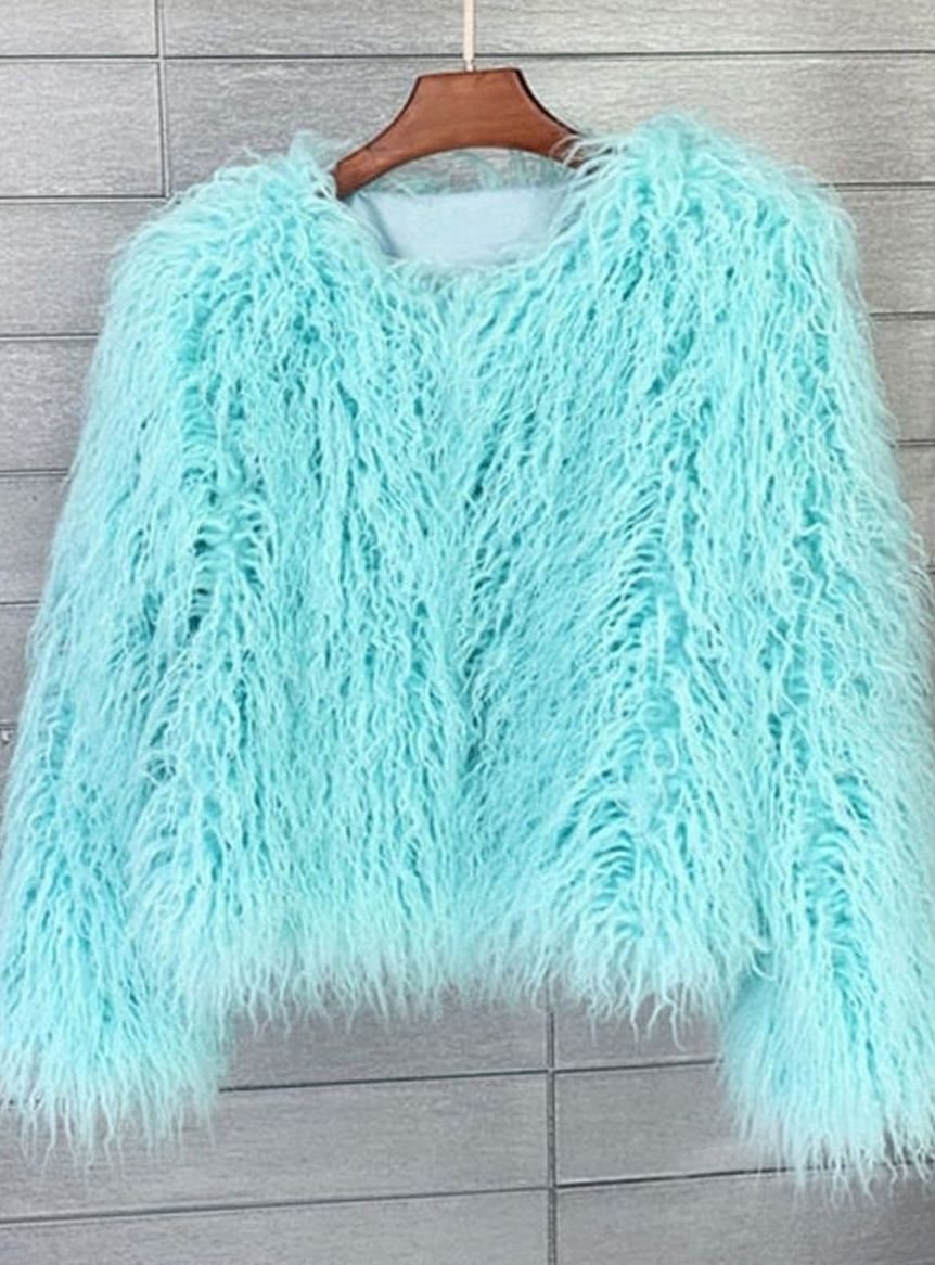 Mia | Manteau en fausse fourrure pour femmes Veste courte douillette Manteau d'hiver