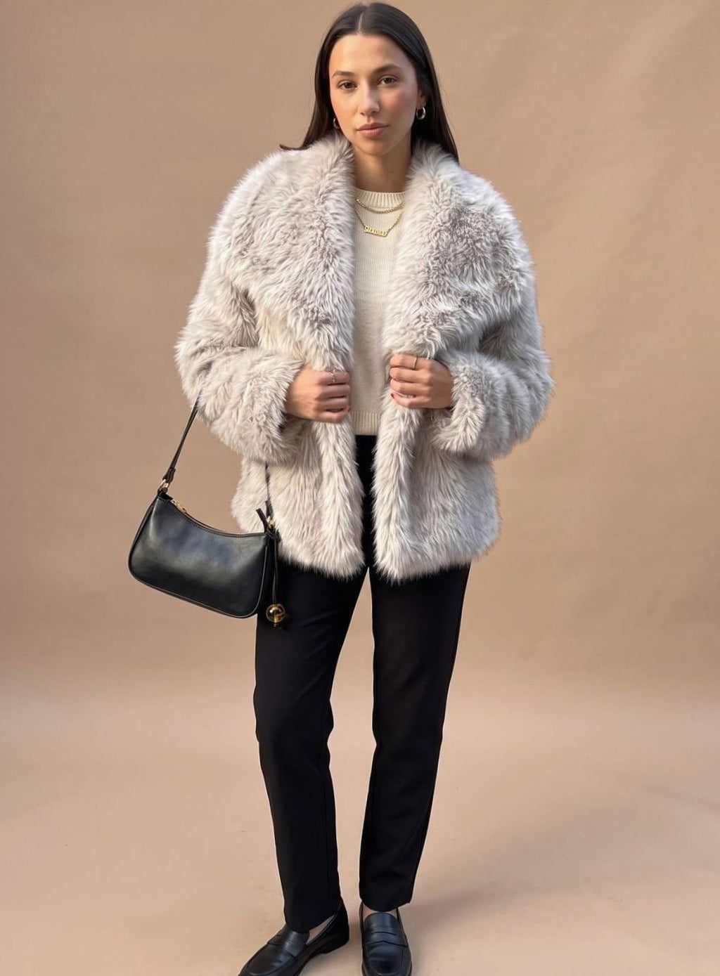 Marie | Manteau en fausse fourrure pour femmes, manteau court douillet mode automne