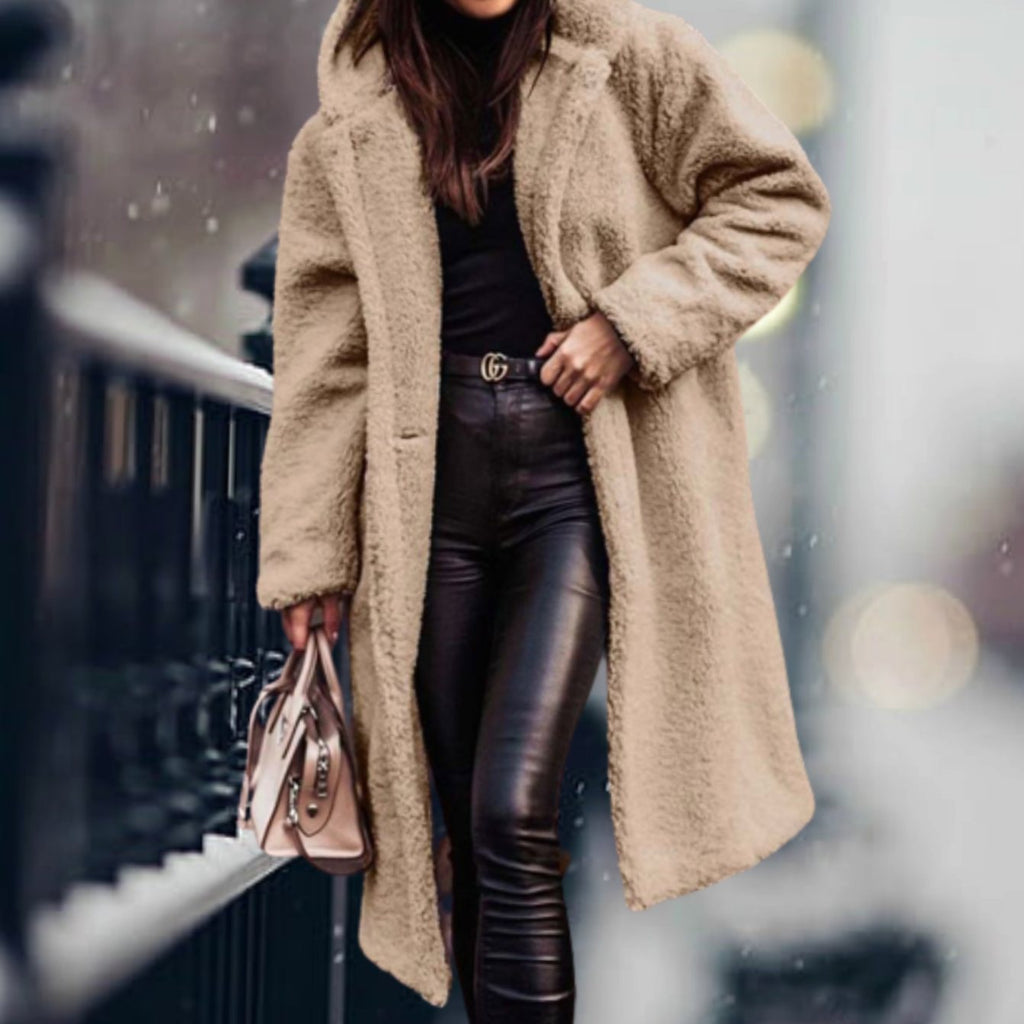 Mia | Manteau en fausse fourrure pour femmes, long et moelleux