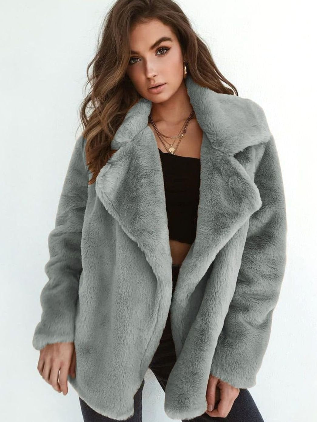 Emilia | Manteau en fausse fourrure pour femmes Style décontracté Oversized en fausse fourrure