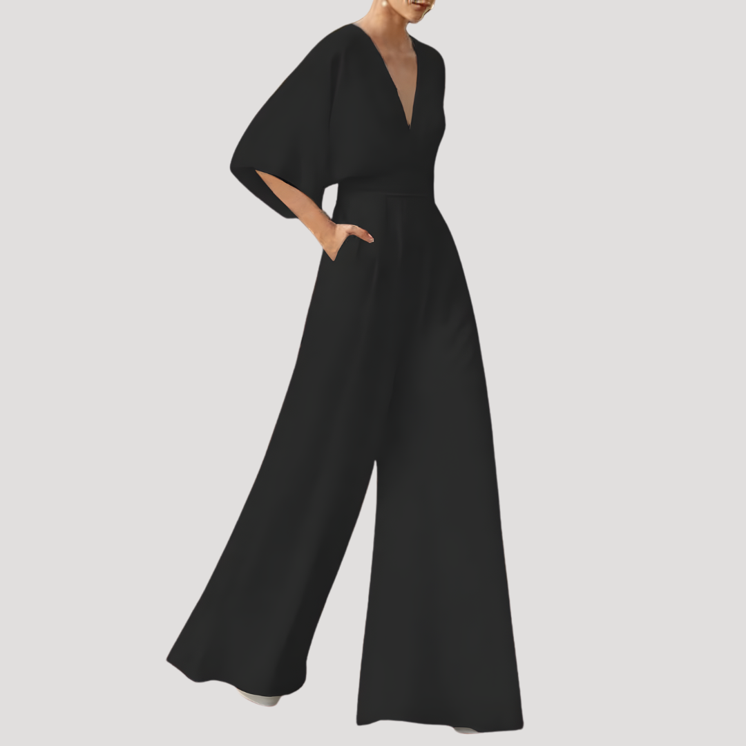 Leonie | Combinaison Femme Décolleté en V Pantalon Large