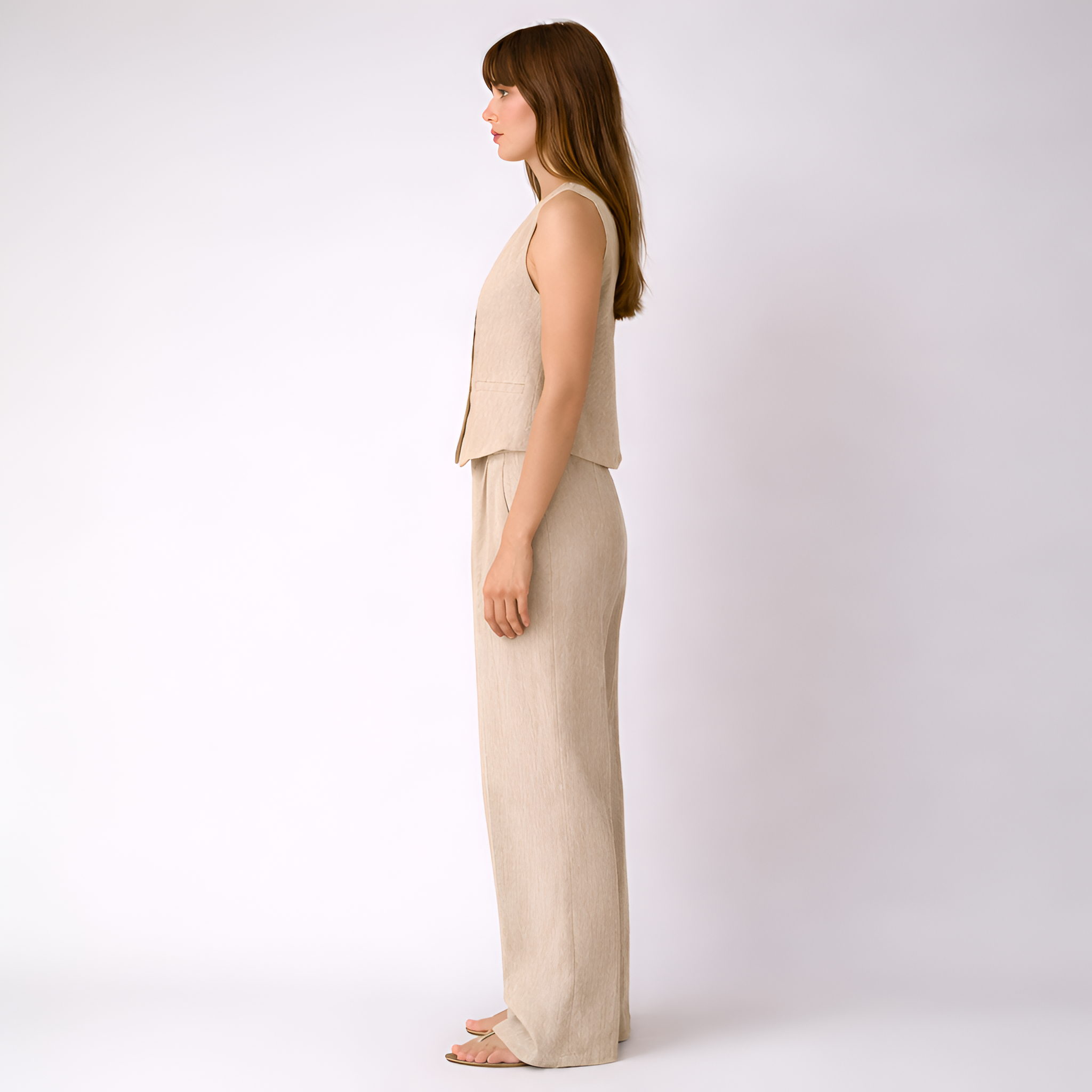 Thalia - Ensemble deux pièces pour femme style lin