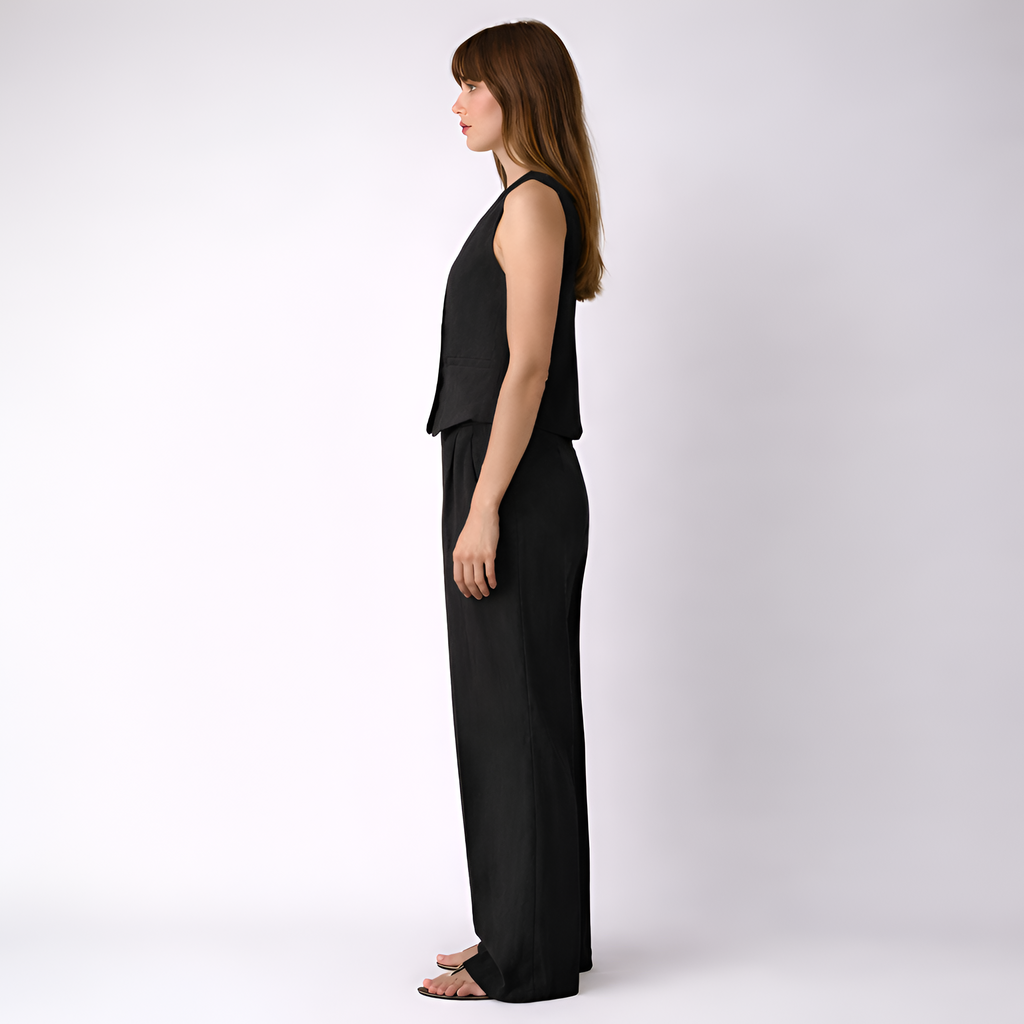 Thalia - Ensemble deux pièces pour femme style lin