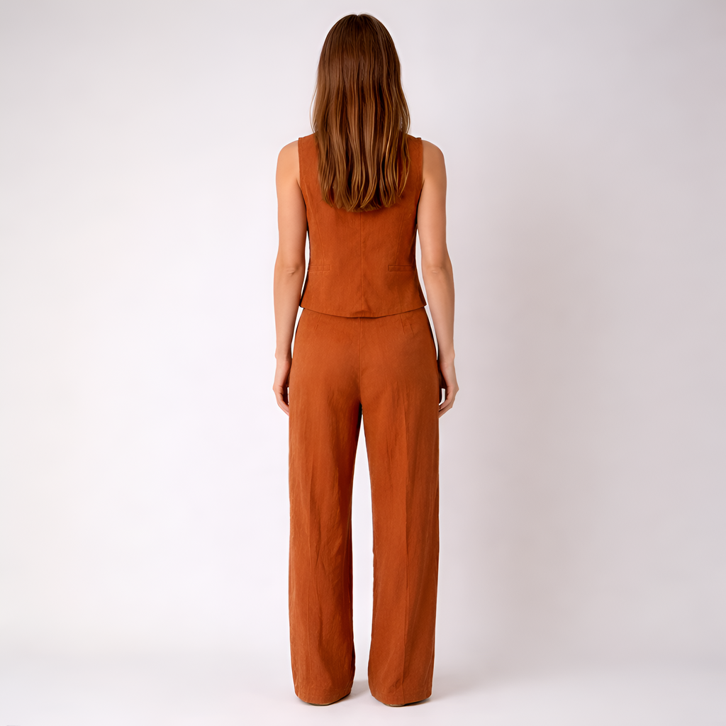 Thalia - Ensemble deux pièces pour femme style lin