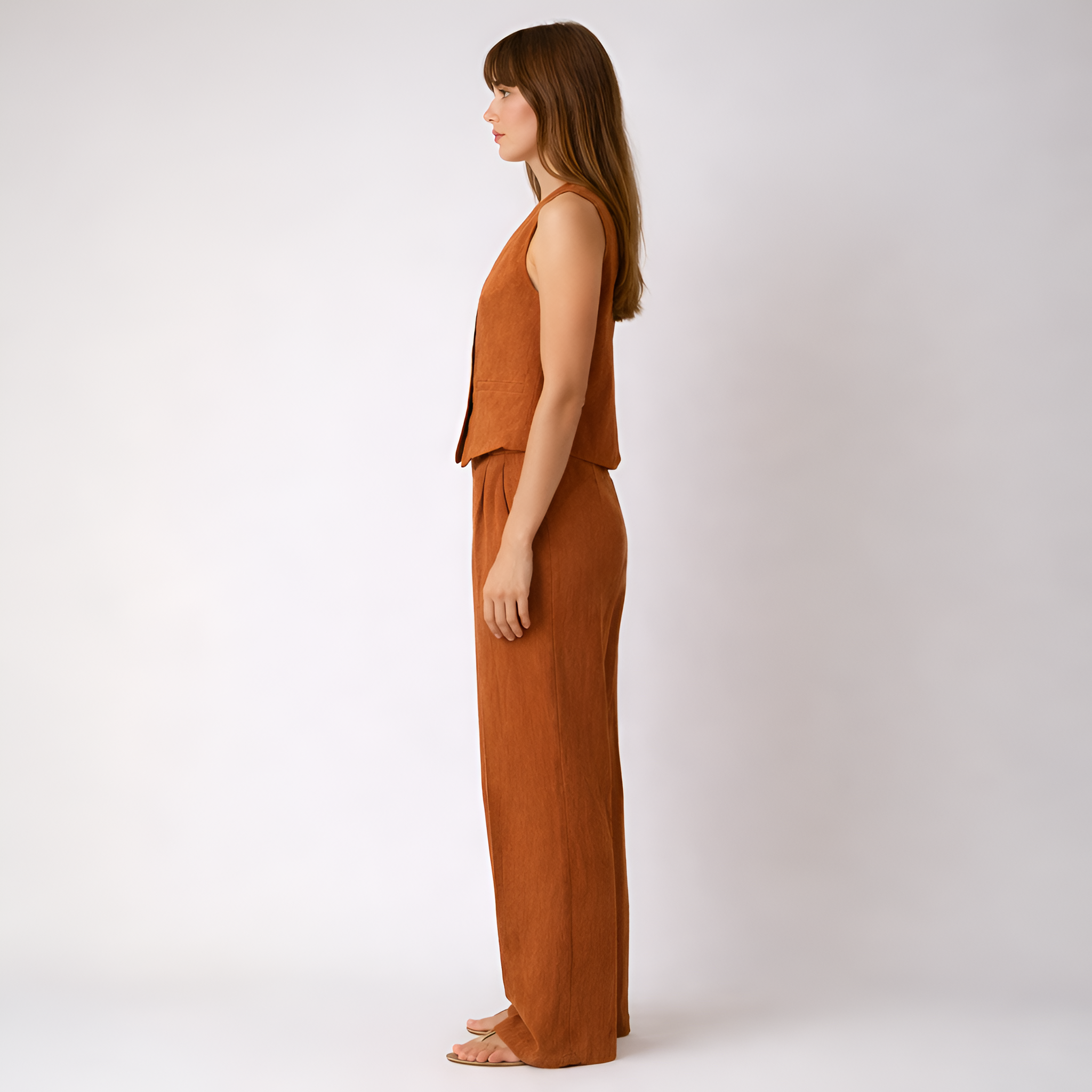 Thalia - Ensemble deux pièces pour femme style lin