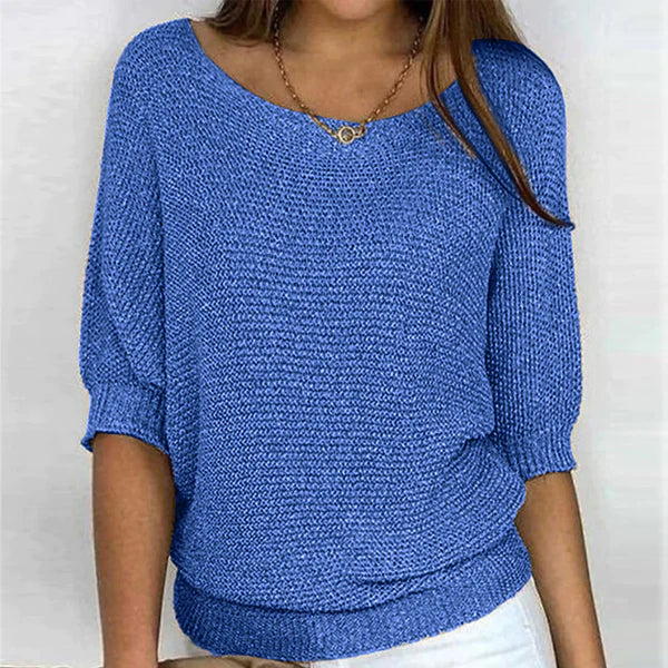 Rachel - Pull Rond Tricoté Élégant