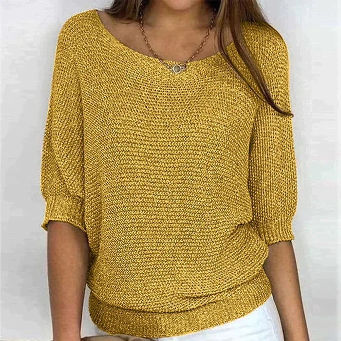 Rachel - Pull Rond Tricoté Élégant