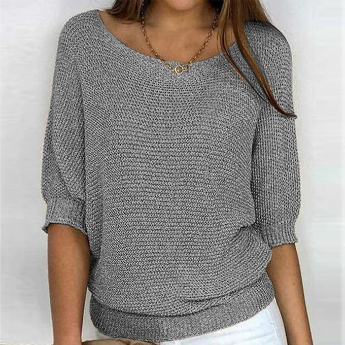 Rachel - Pull Rond Tricoté Élégant