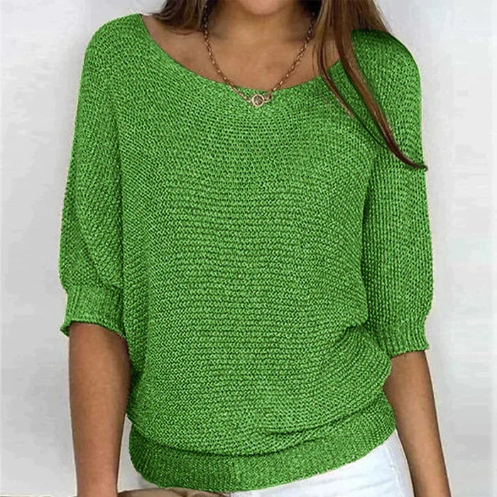 Rachel - Pull Rond Tricoté Élégant