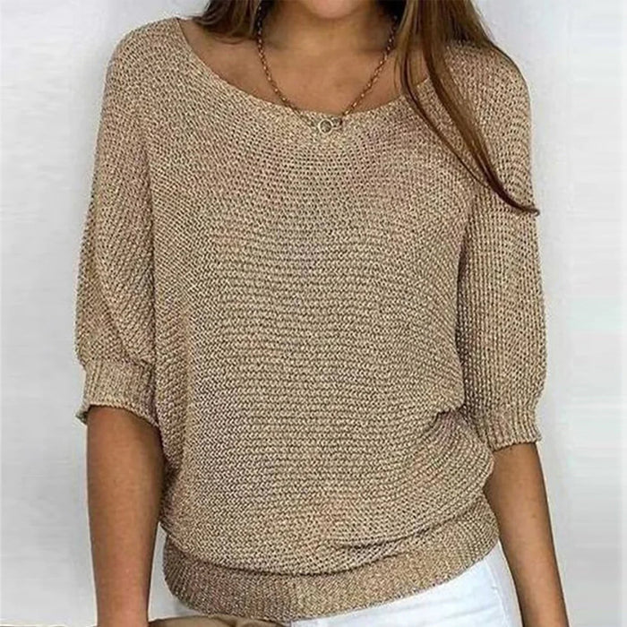 Rachel - Pull Rond Tricoté Élégant