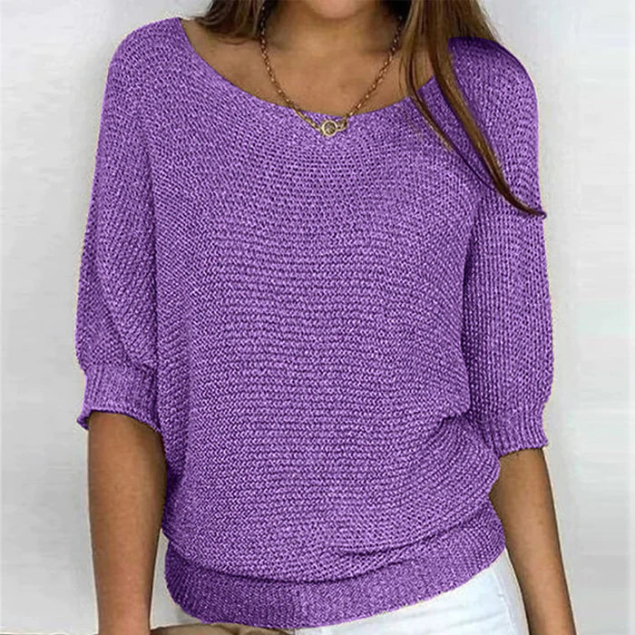 Rachel - Pull Rond Tricoté Élégant