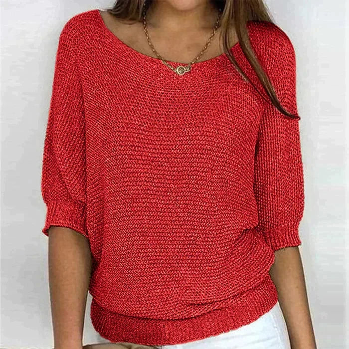 Rachel - Pull Rond Tricoté Élégant