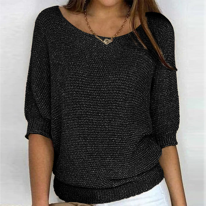Rachel - Pull Rond Tricoté Élégant