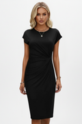 Robe Midi Femme | Manches Courtes Rondes