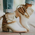 Harlow | Bottines Western pour Femme à Talon Bloc et Lacets