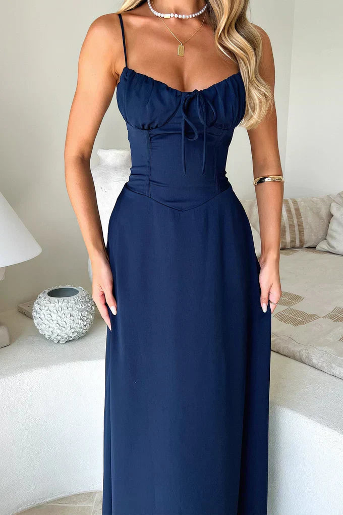 Cambria - Robe maxi élégante avec bretelles spaghetti