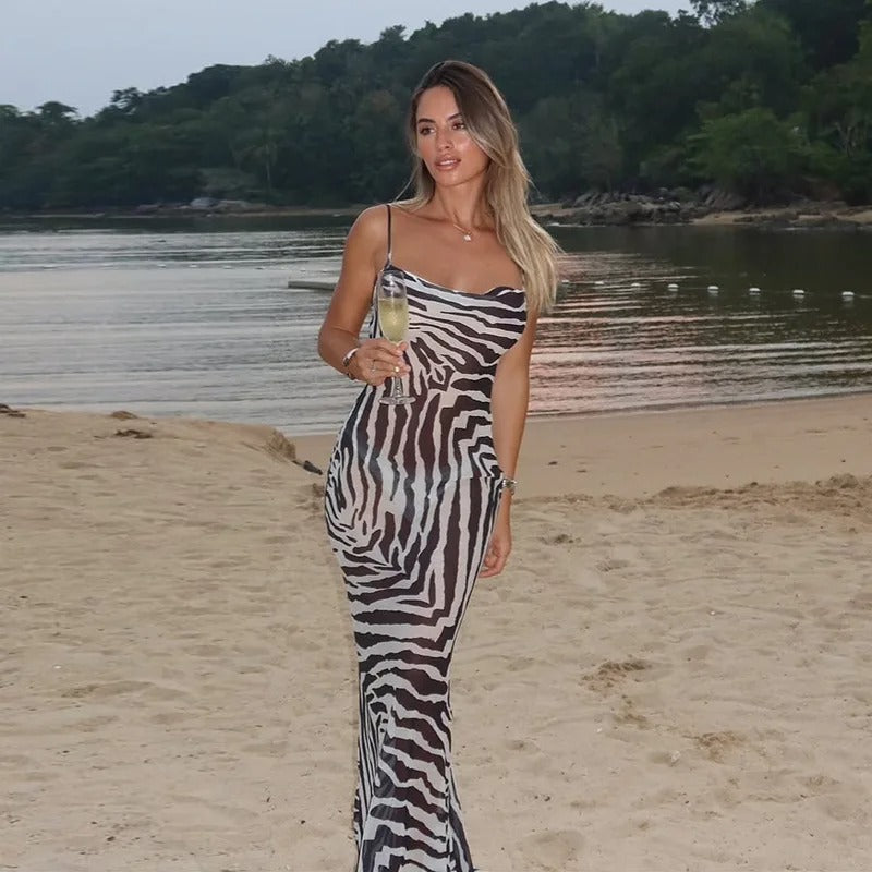 Robe Maxi Décontractée à Col V Cassandre pour l'Été