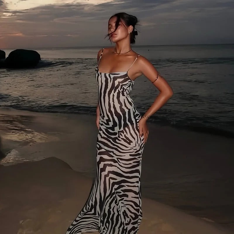 Robe Maxi Décontractée à Col V Cassandre pour l'Été
