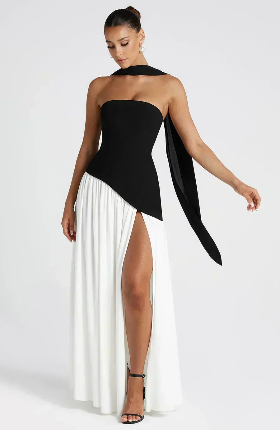 Emily | Robe Maxi Asymétrique Pour Invité de Mariage