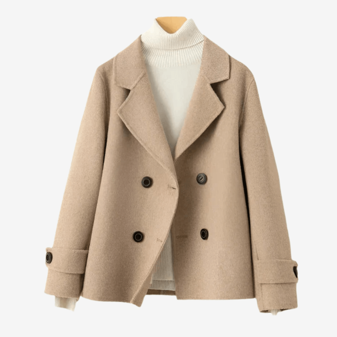 Manteau court croisé pour femmes