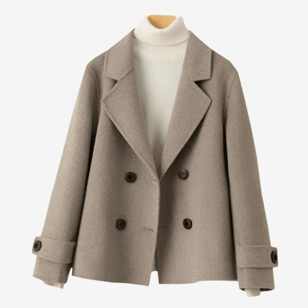 Manteau court croisé pour femmes
