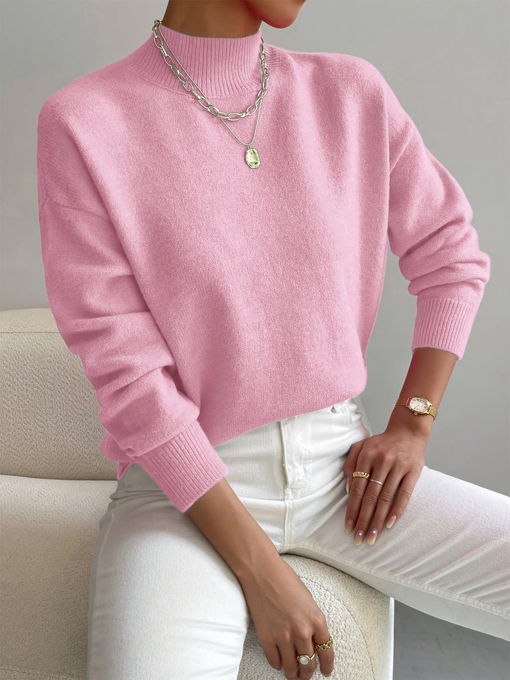 Pull à col montant pour femmes