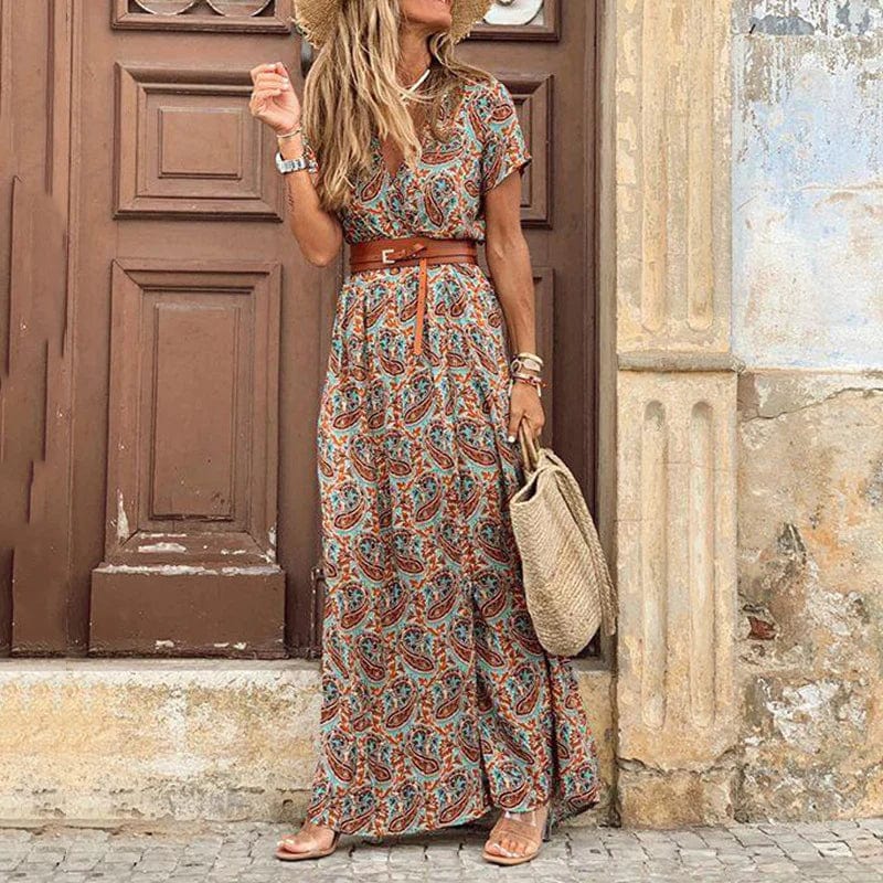 Sanne™ - Robe Maxi Ibiza - Inclus ceinture