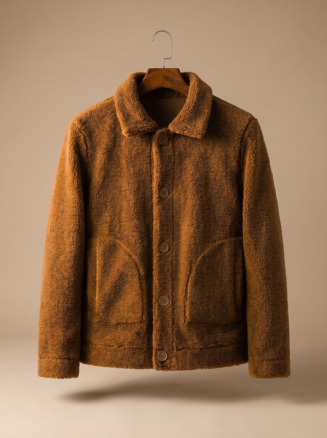 Sebastian | Veste en shearling polaire pour homme à boutons